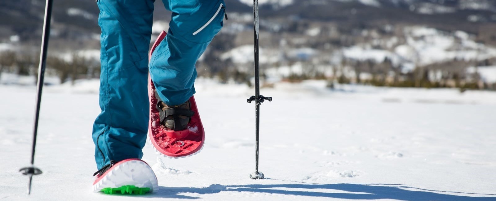 Person snowshoeing