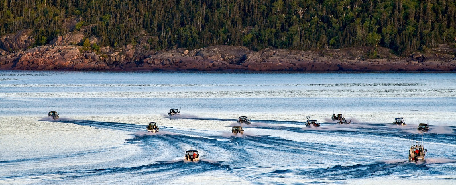 boats on the lake