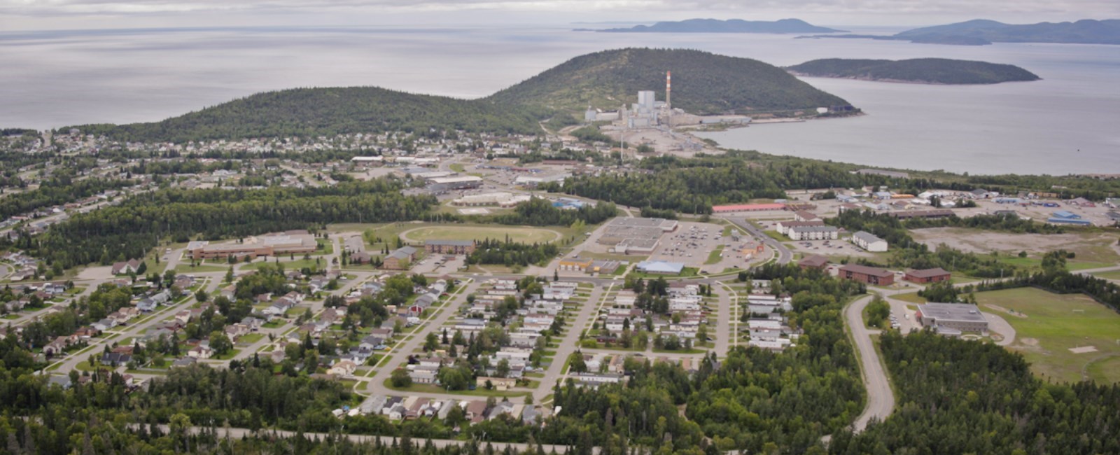 Arial view of Town