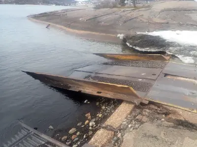 Ramp entering water