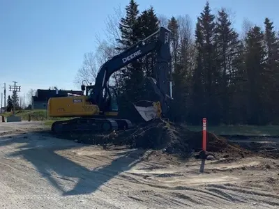 Excavator at work